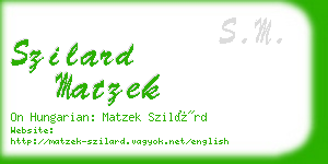 szilard matzek business card